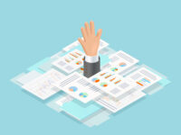 Business drowing hand out how to survive and thrive